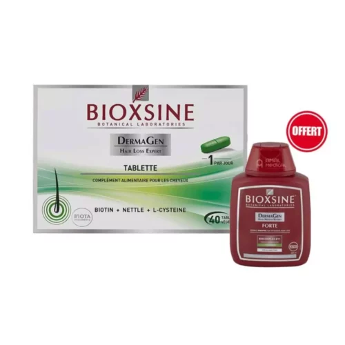 BIOXSINE PACK TABLETTE 40 COMPRIMES + BIOXSINE SHAMPOOING FORTE 100 ML