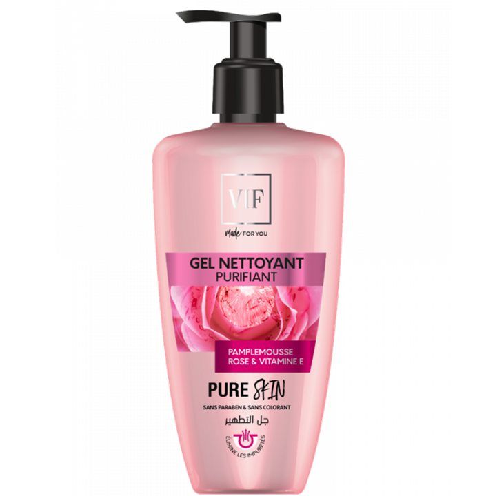 Vif Gel nettoyant Pamplemousse rose et Vitamine E pour peau grasse