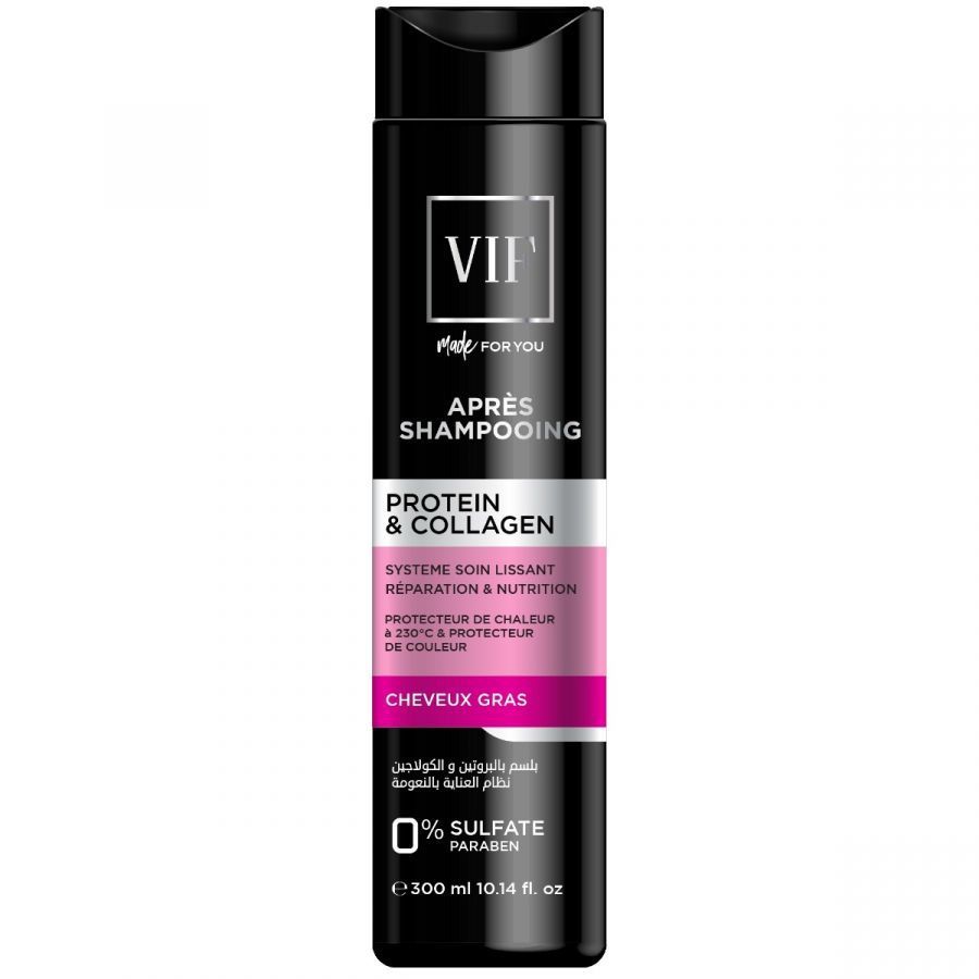 Vif Apres Shampoing Protein&Collagen Cheveux Gras 300 ml