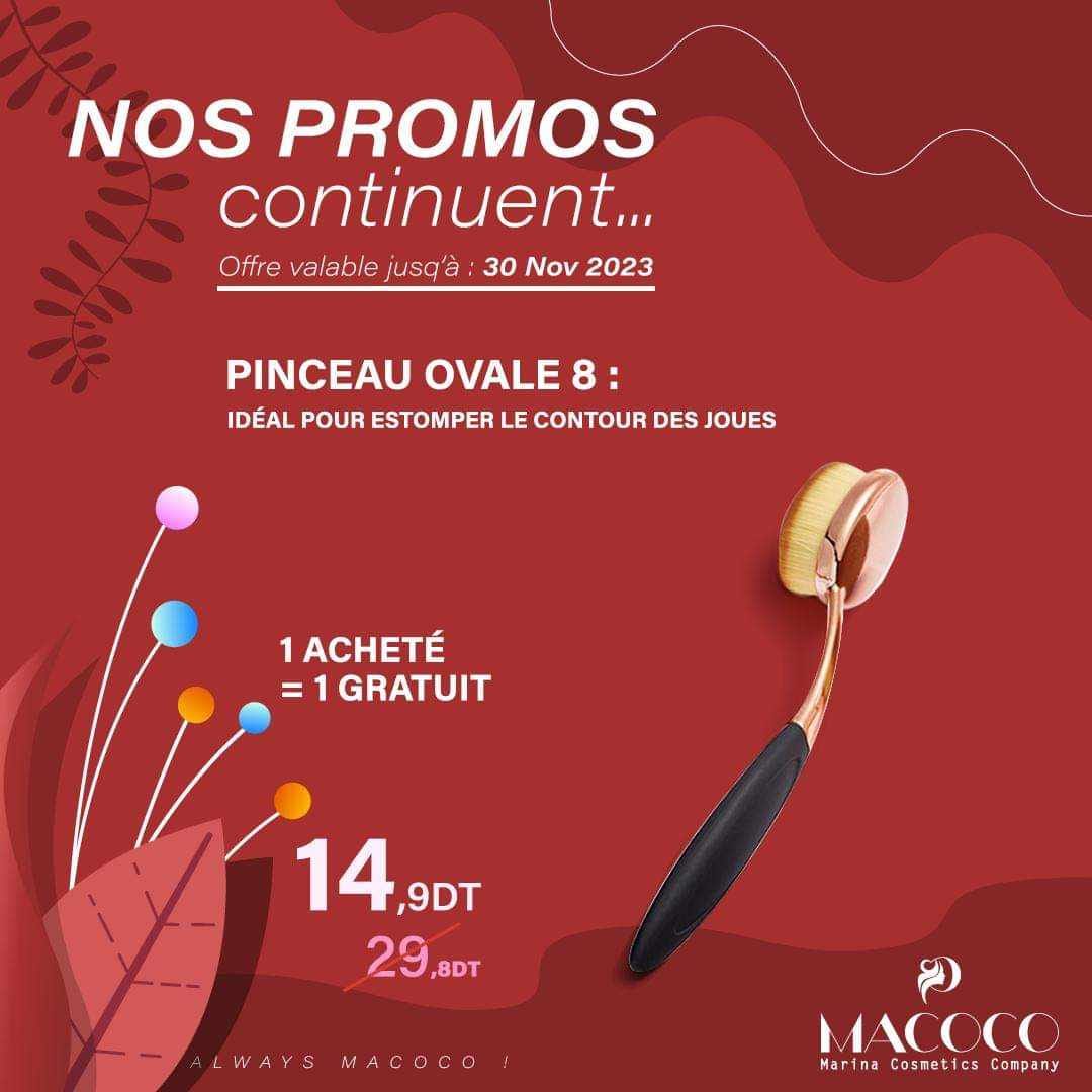 Macoco pinceau ovale 8 acheté 1=1 gratuit 