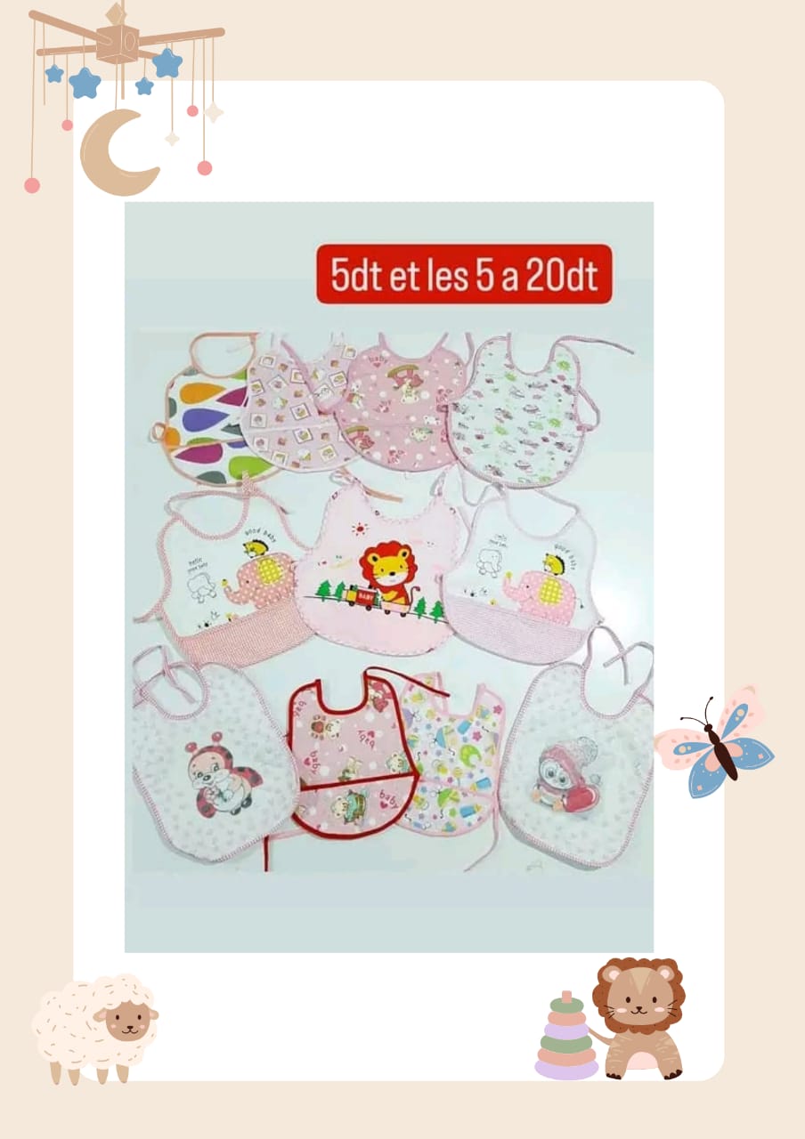 *$*5pcs bibs new born onwards/boy and girl