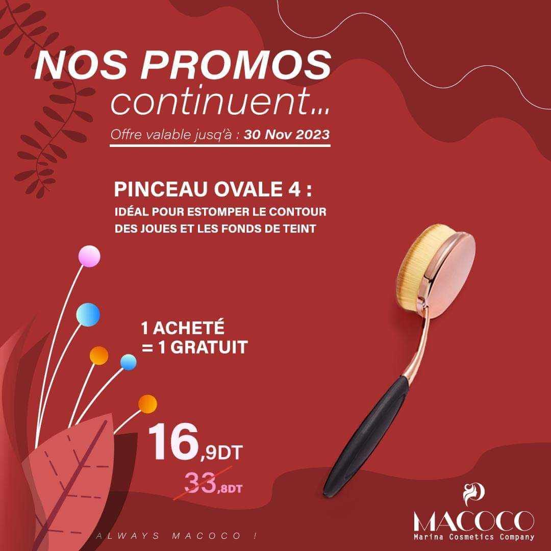 Macoco pinceau ovale 4 acheté 1=1 gratuit 