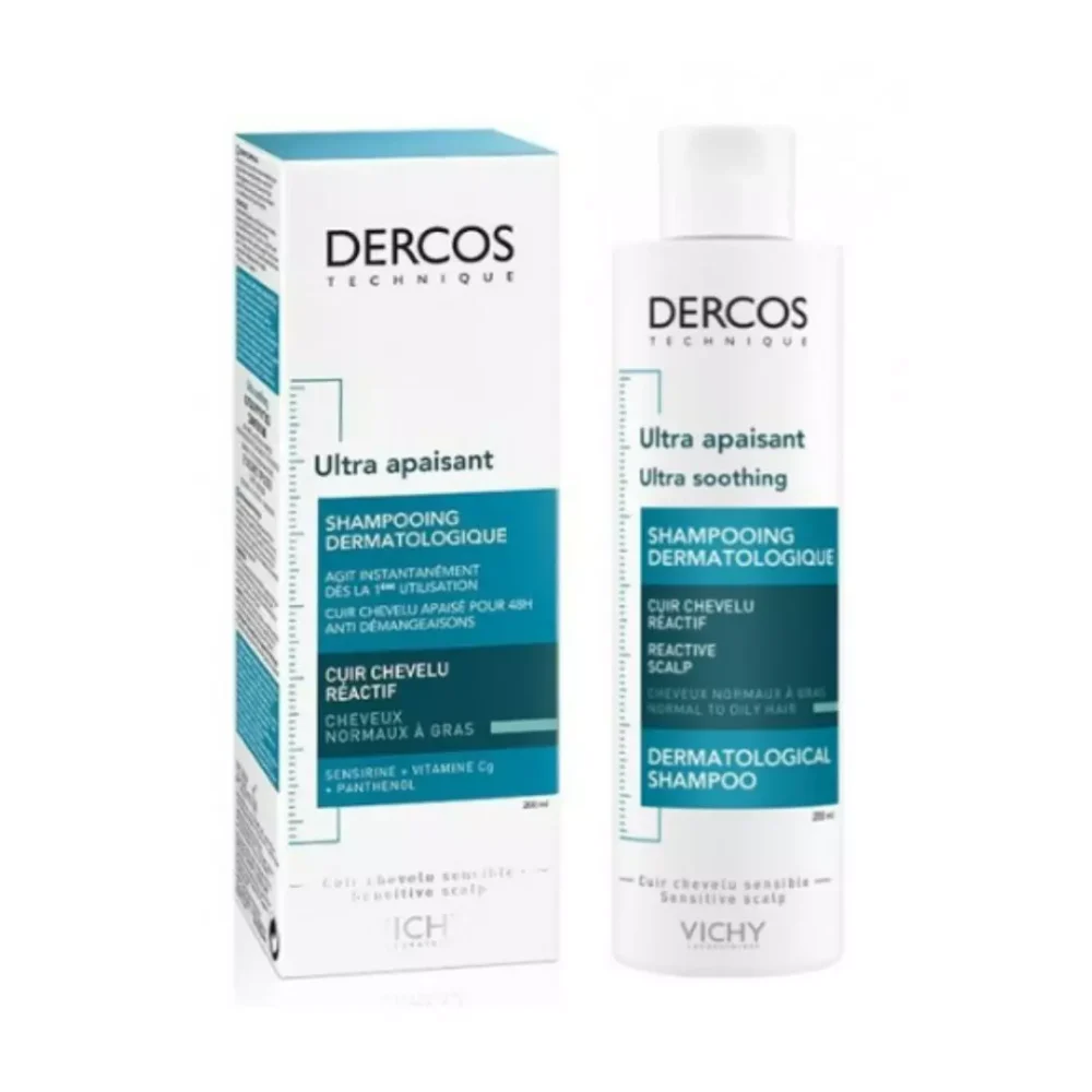 Vichy Dercos Shampooing Ultra Apaisant Cheveux Secs 200ml