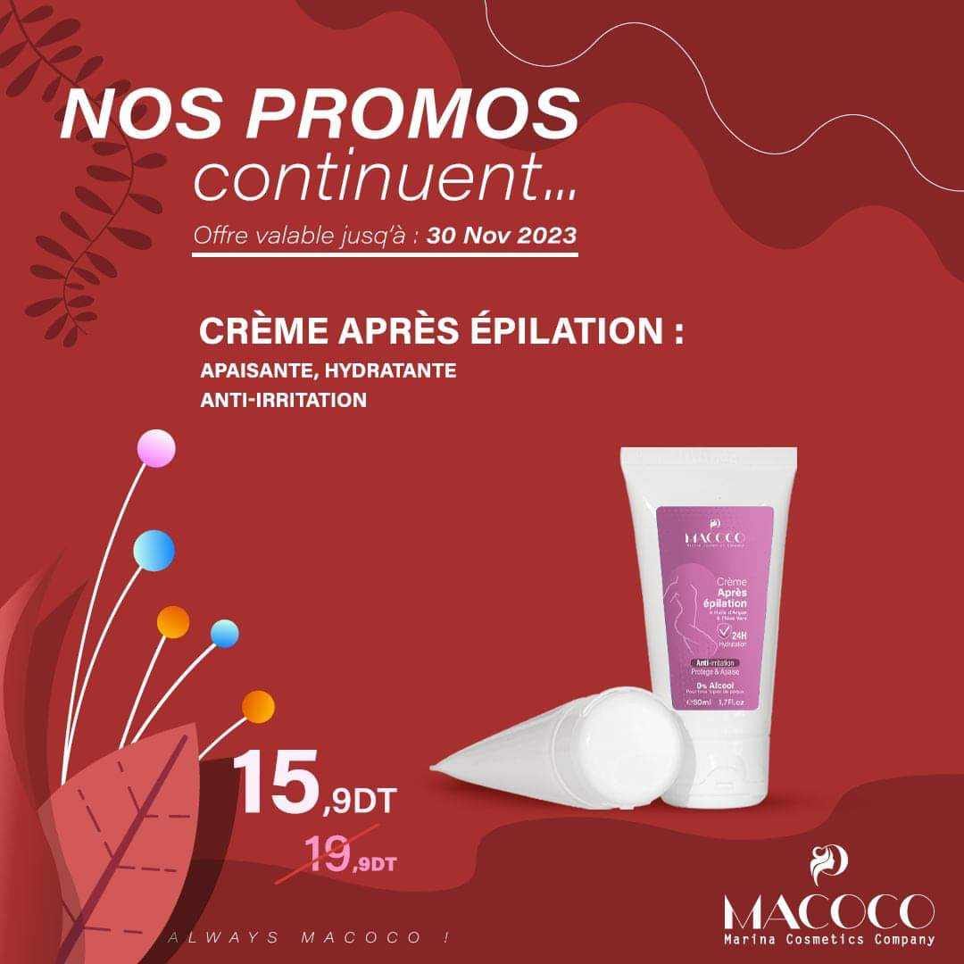 Macoco crème après épilation 