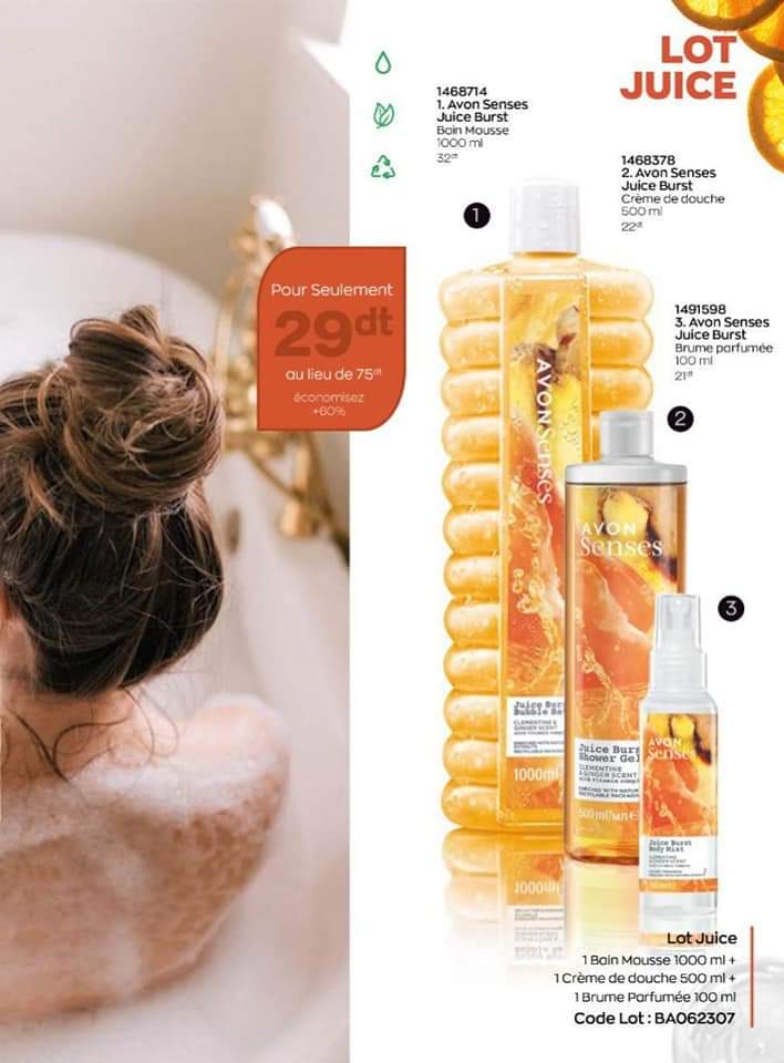 1 Bain Mousse 1000 Ml + 1 Crème De Douche 500 Ml + 1 Brume Parfumé 100 Ml 