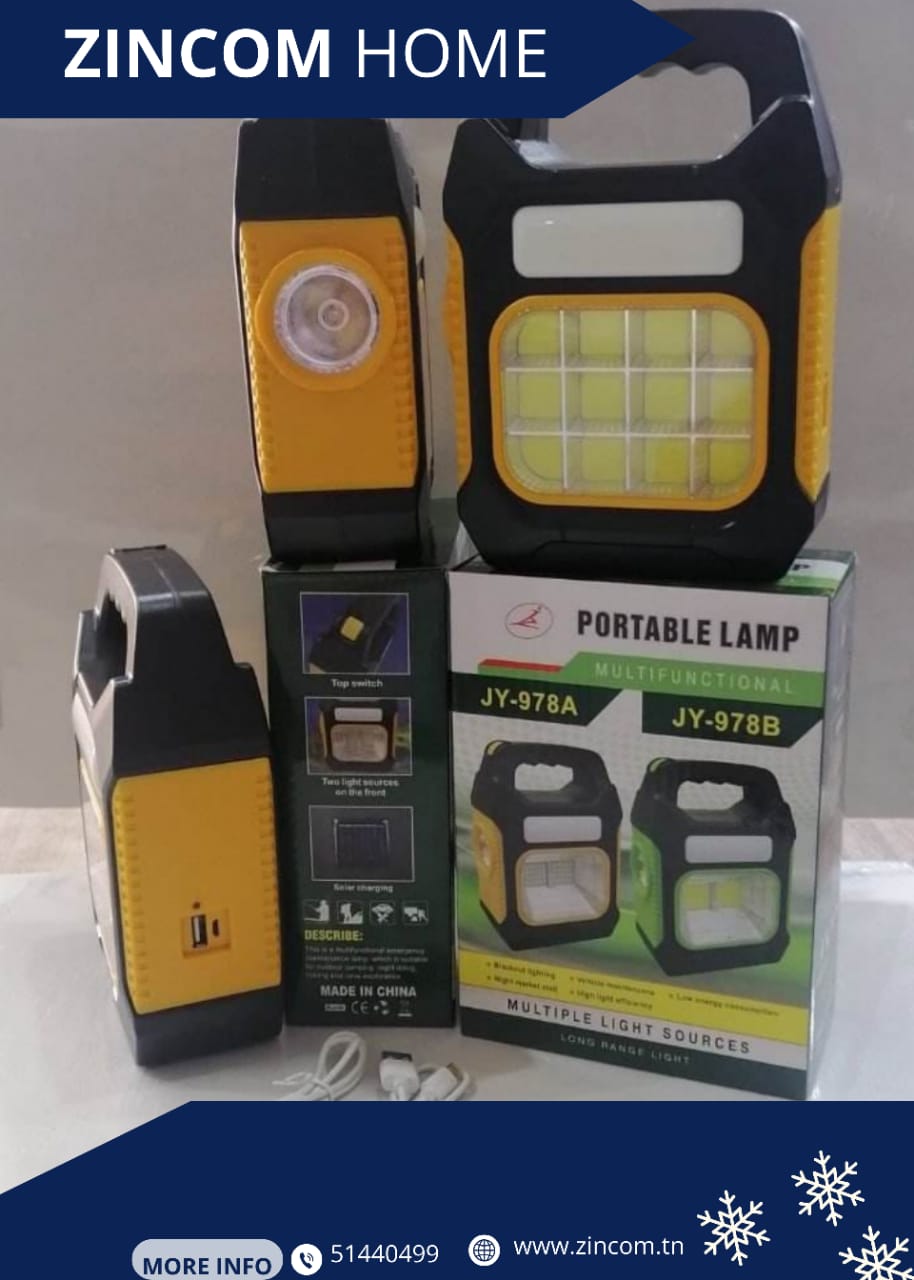 Lampe Solaire Extérieure Etanche LED USB Rechargeable - Jaune