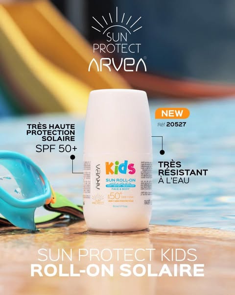 ARVEA  ROLL-ON solaire SUN PROTECT KIDS – Protection optimale et application simplifiée