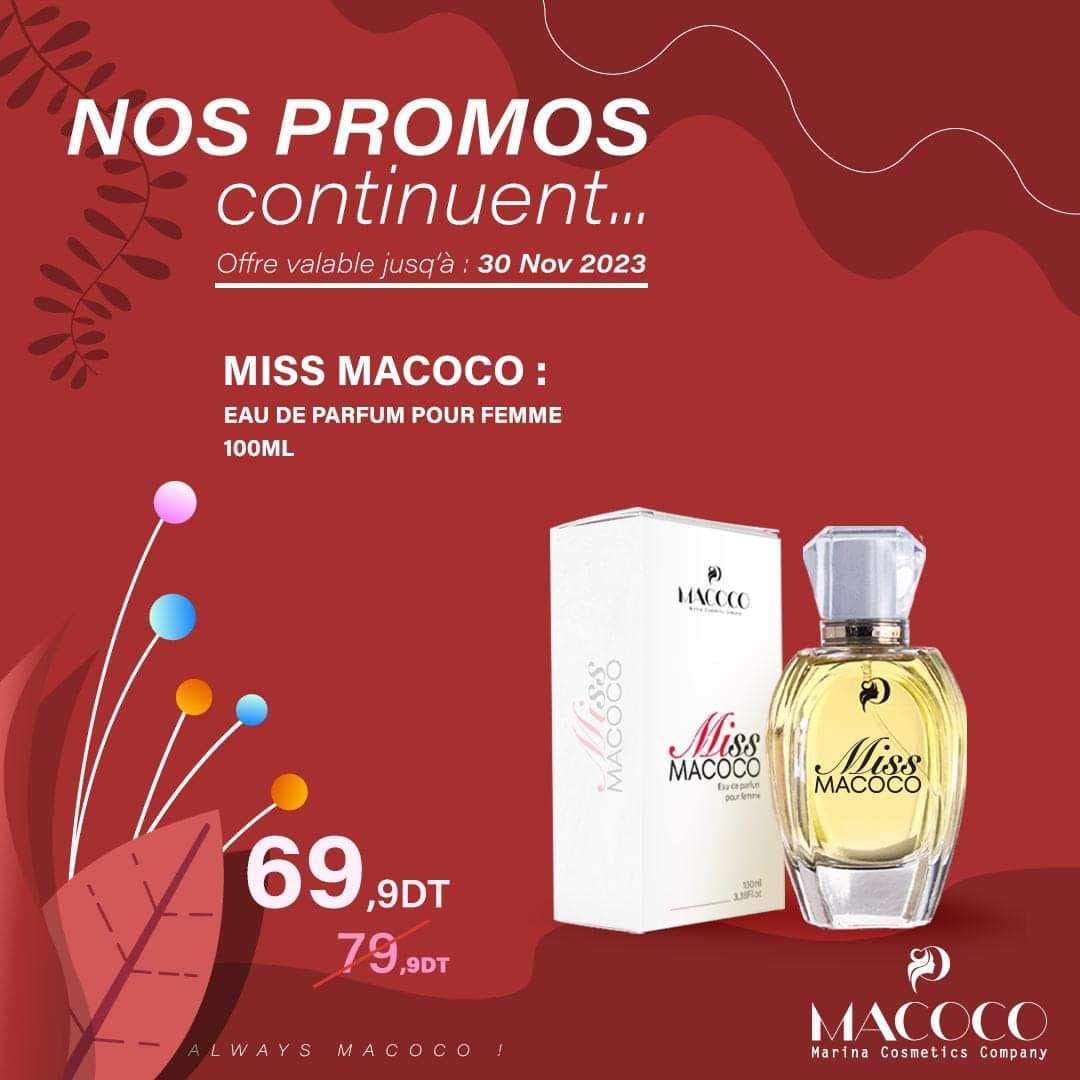 Macoco eau de parfum miss macoco  pour femme 100ml