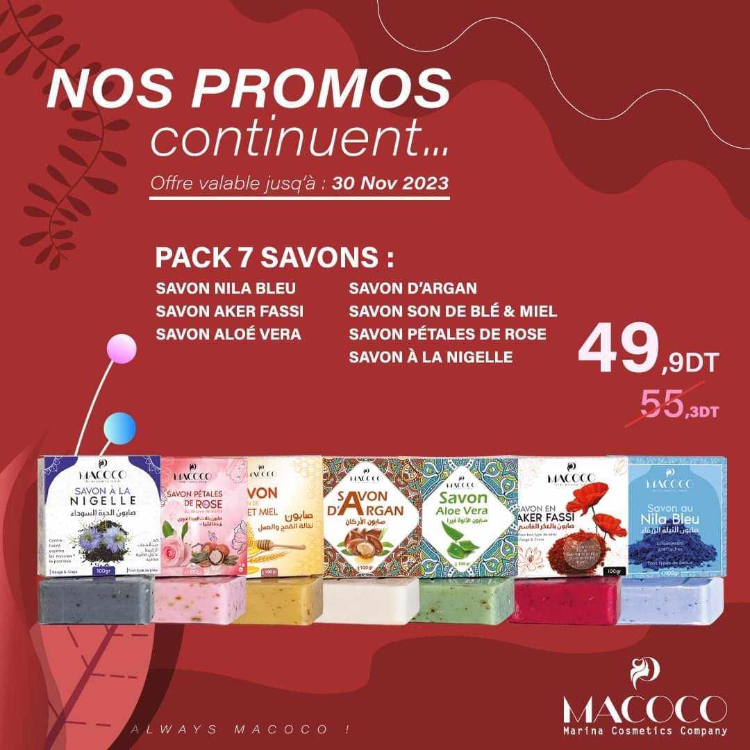 Macoco pack 7 savons 