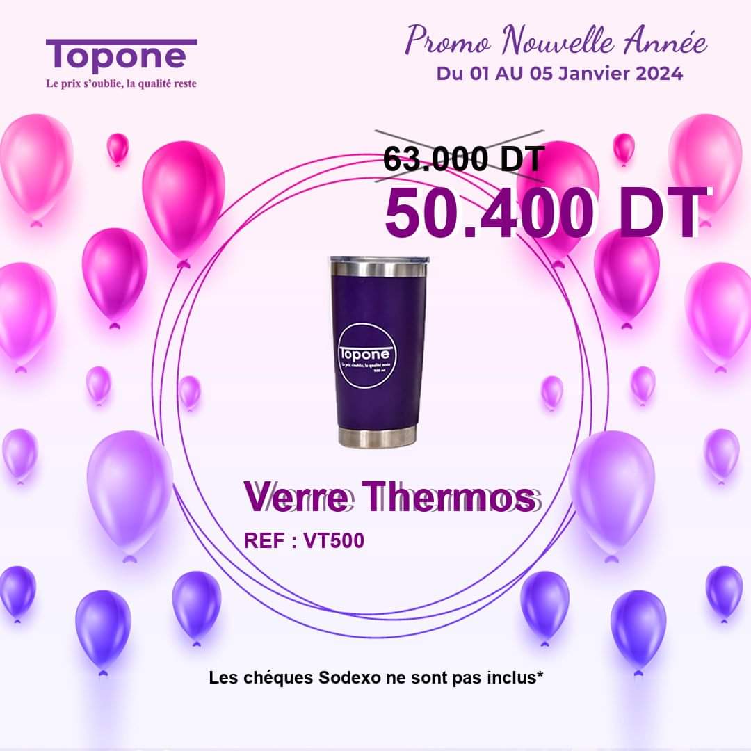 topone verre thermos