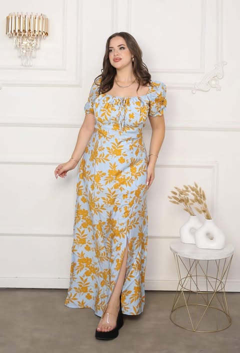 ROBES A MANCHES COURTES EN TISSU KAMUX