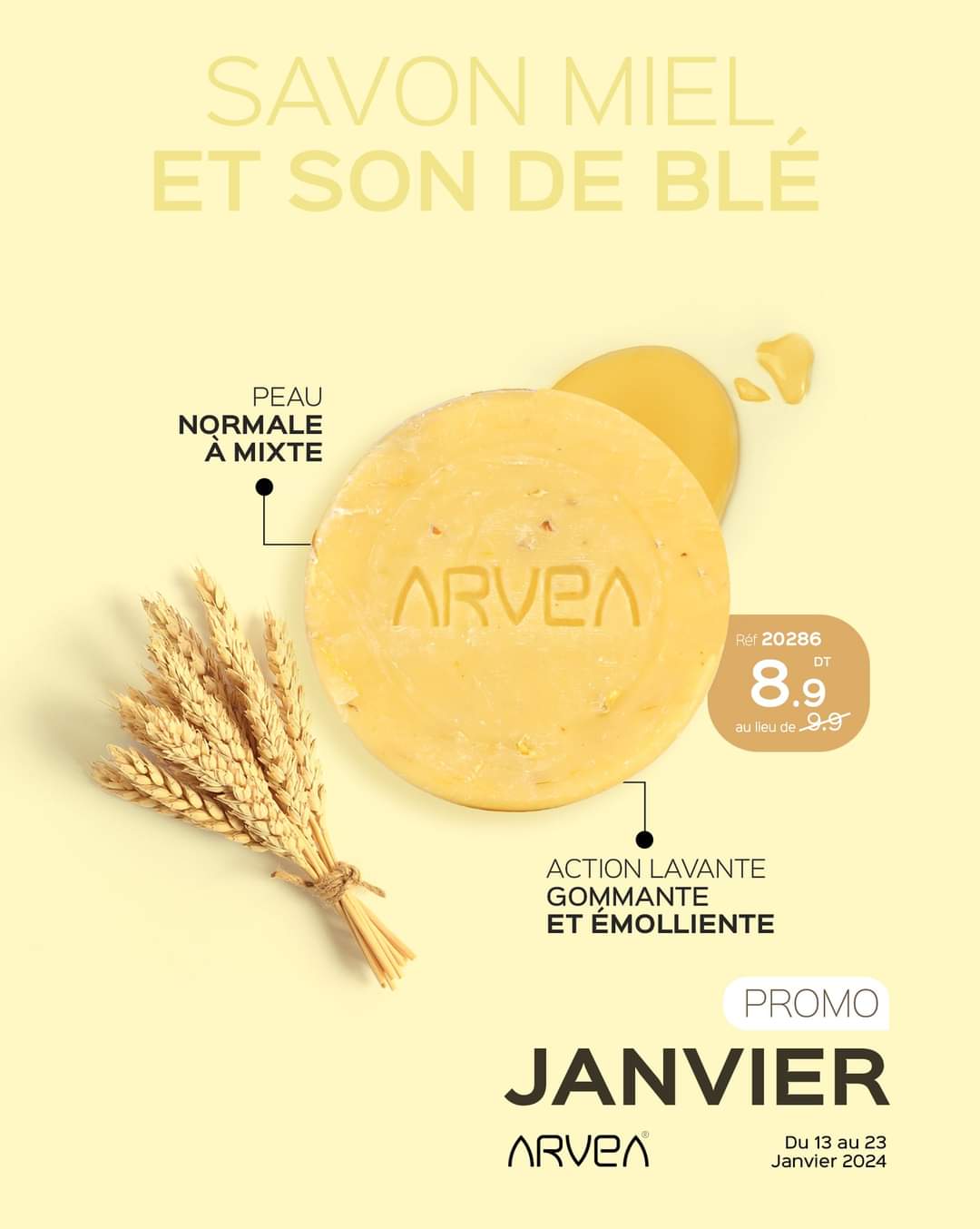 Savon miel et son de blé