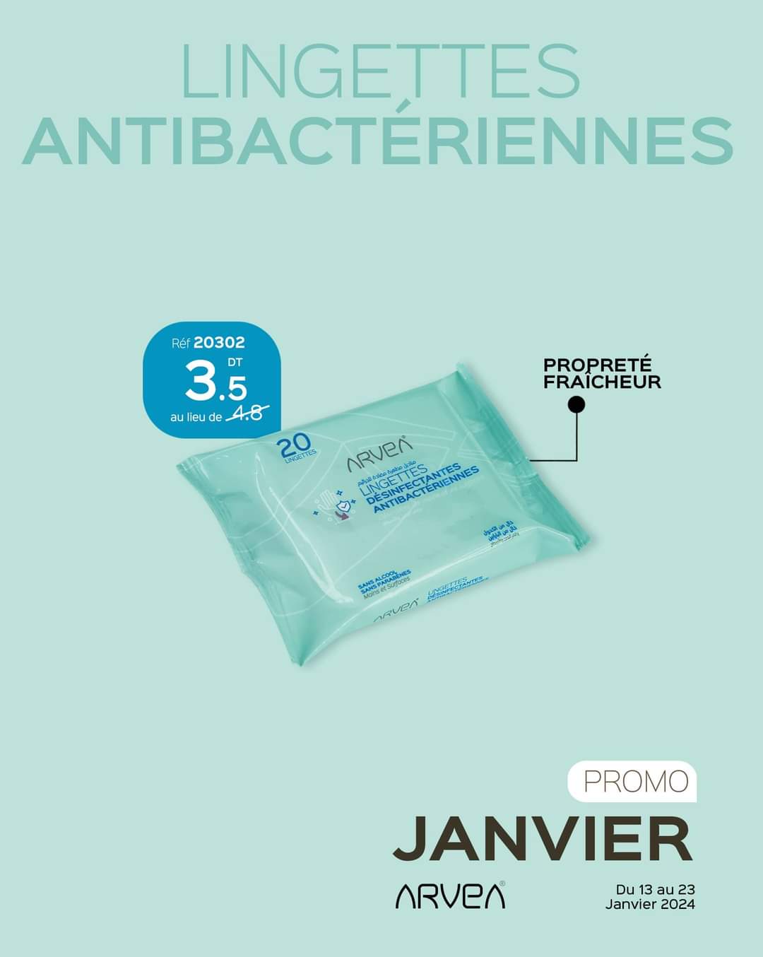 Lingettes antibactériennes 