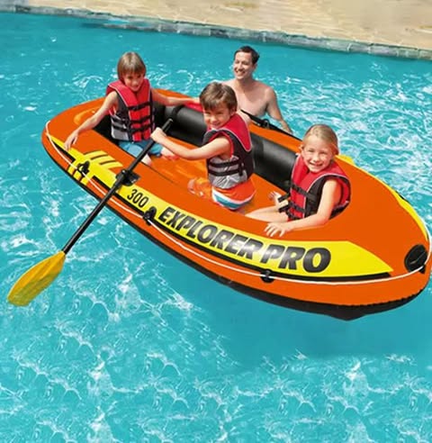  PLAGE Bateau de pêche gonflable INTEX 1.85/94cm 