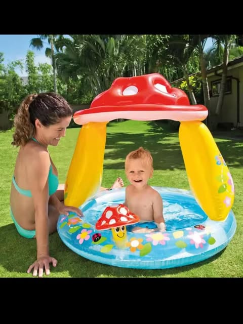 PLAGE Piscine gonflable pour bébé INTEX 1.02/89cm 